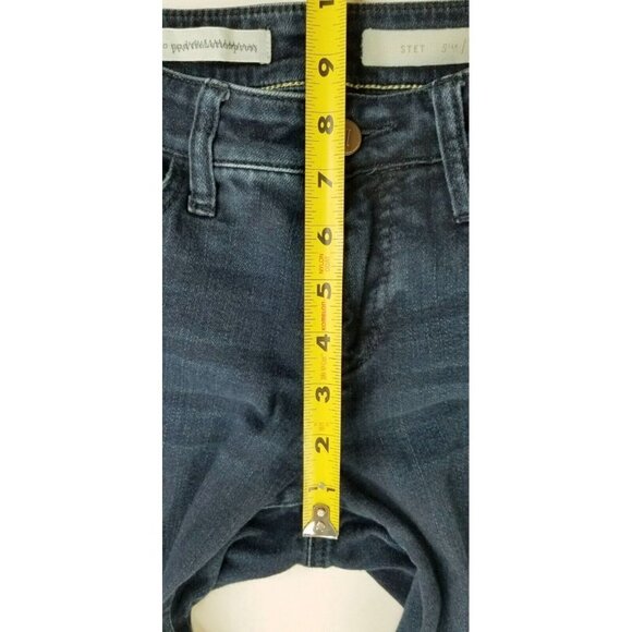 Pilcro And The Letter Press Size 28X28 Women's STET Blue Denim Jeans Back Logo - Picture 3 of 12